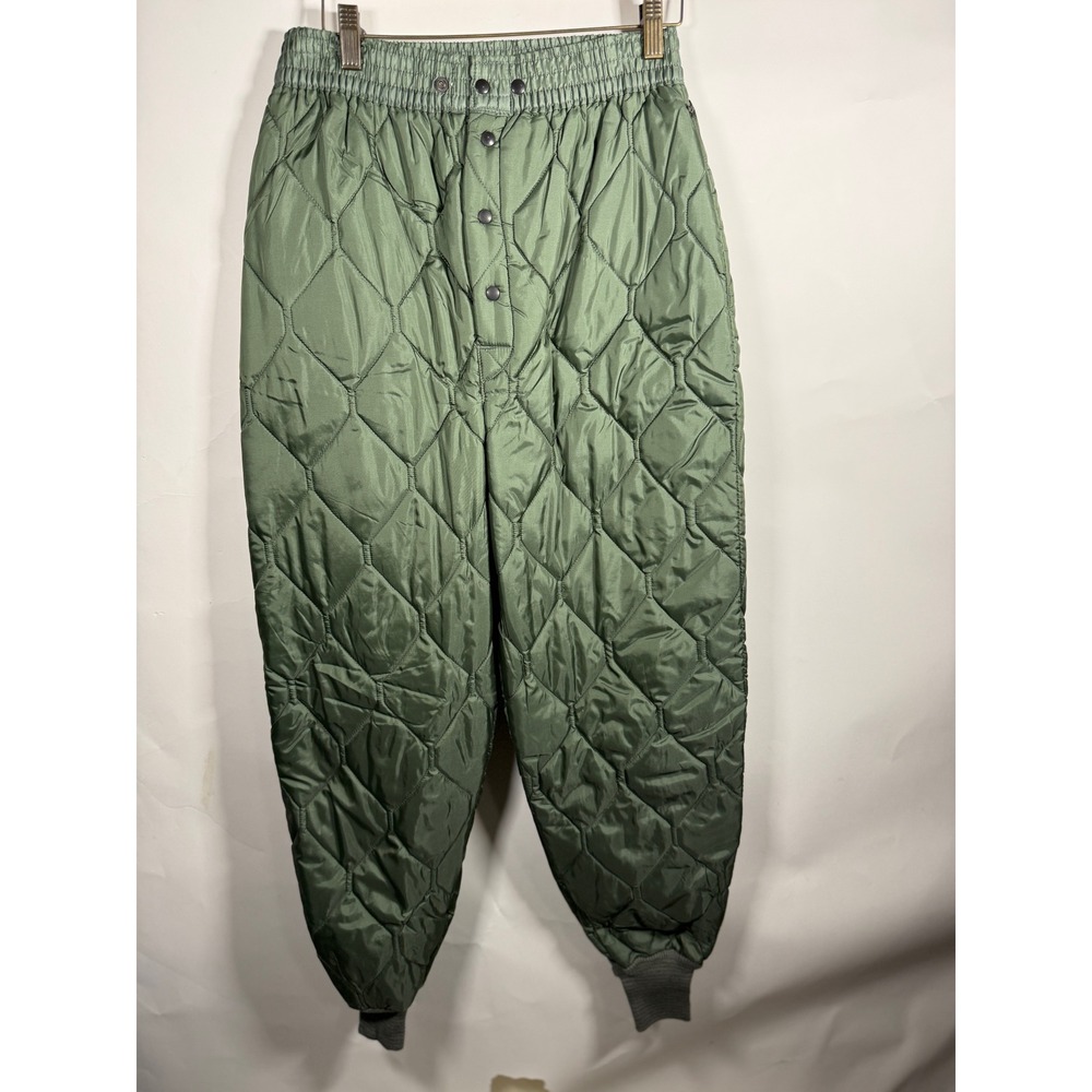 Vintage USAF CWU-9/P Quilted Trousers Iberia‎ Mfg Green Military Pants Medium